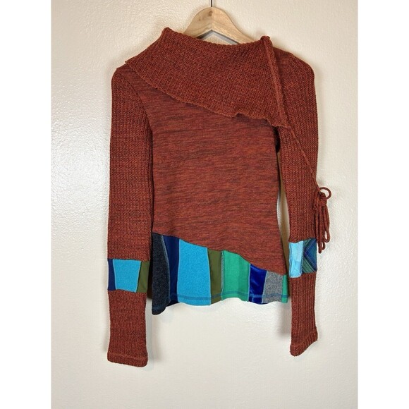 Myco Anna Sweaters - Myco Anna S Sweater Pullover Wool Boho Hippie Patchwork Retro Gypsy Cowl Neck